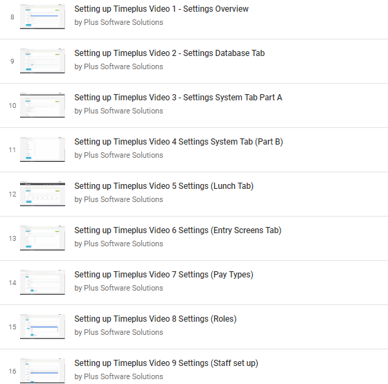 Timeplus set up videos